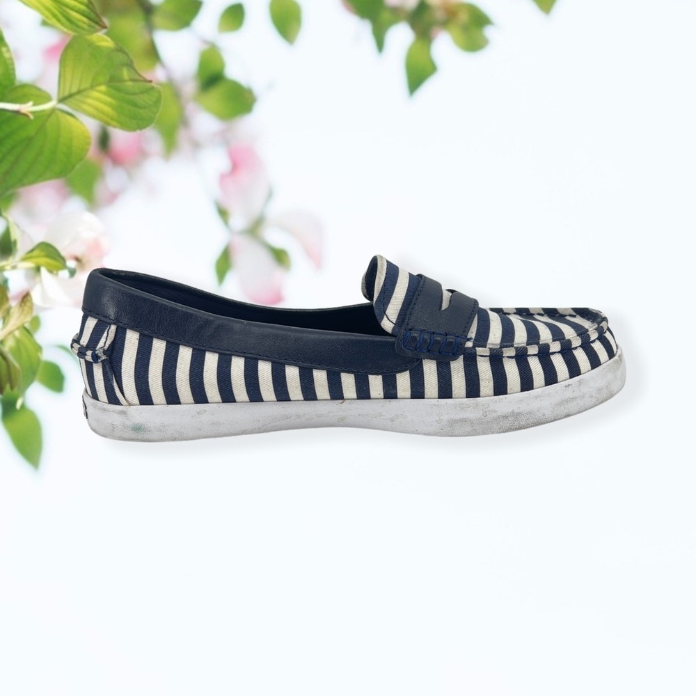 Cole haan striped penny loafer shoe